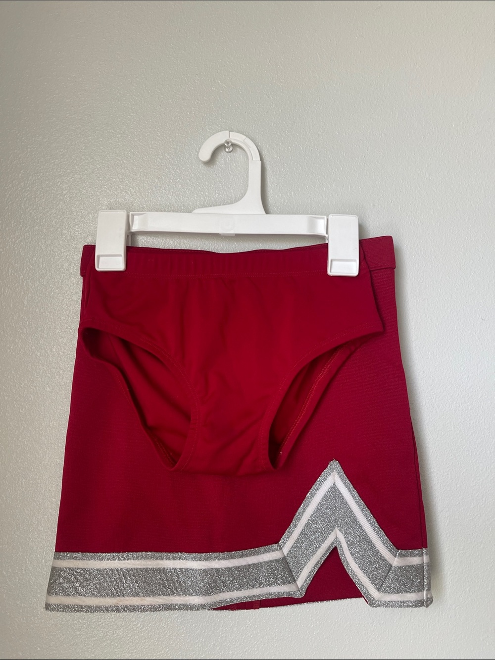 Chassé Red Cheer Performance Dance Mini Skirt with Chassé Red Briefs YM set